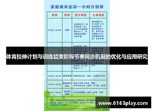 体育拉伸计划与训练结束阶段节奏同步机制的优化与应用研究